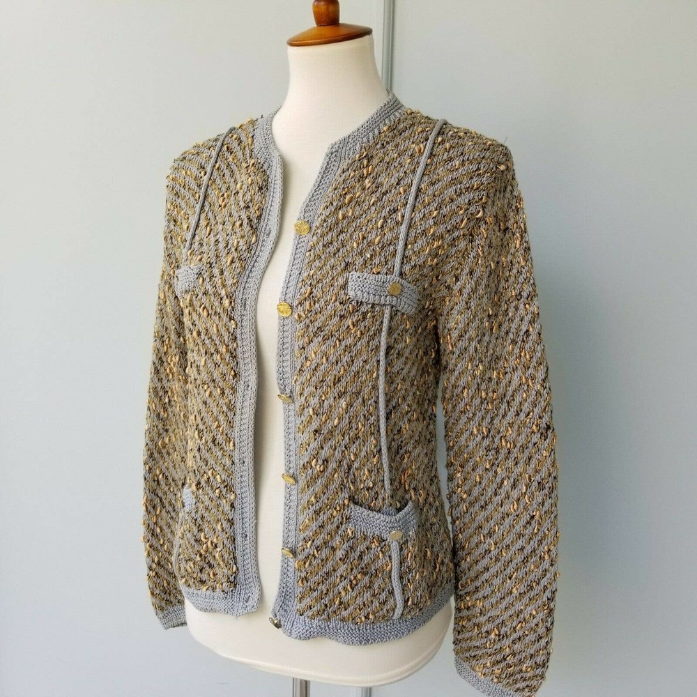 Peruvian Connection S Pima Cotton Long Sl Cardigan - Picture 4 of 12